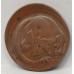 AUSTRALIA 1966 . ONE 1 CENT COIN . ERROR . MIS-STRIKE . OFF CENTRE